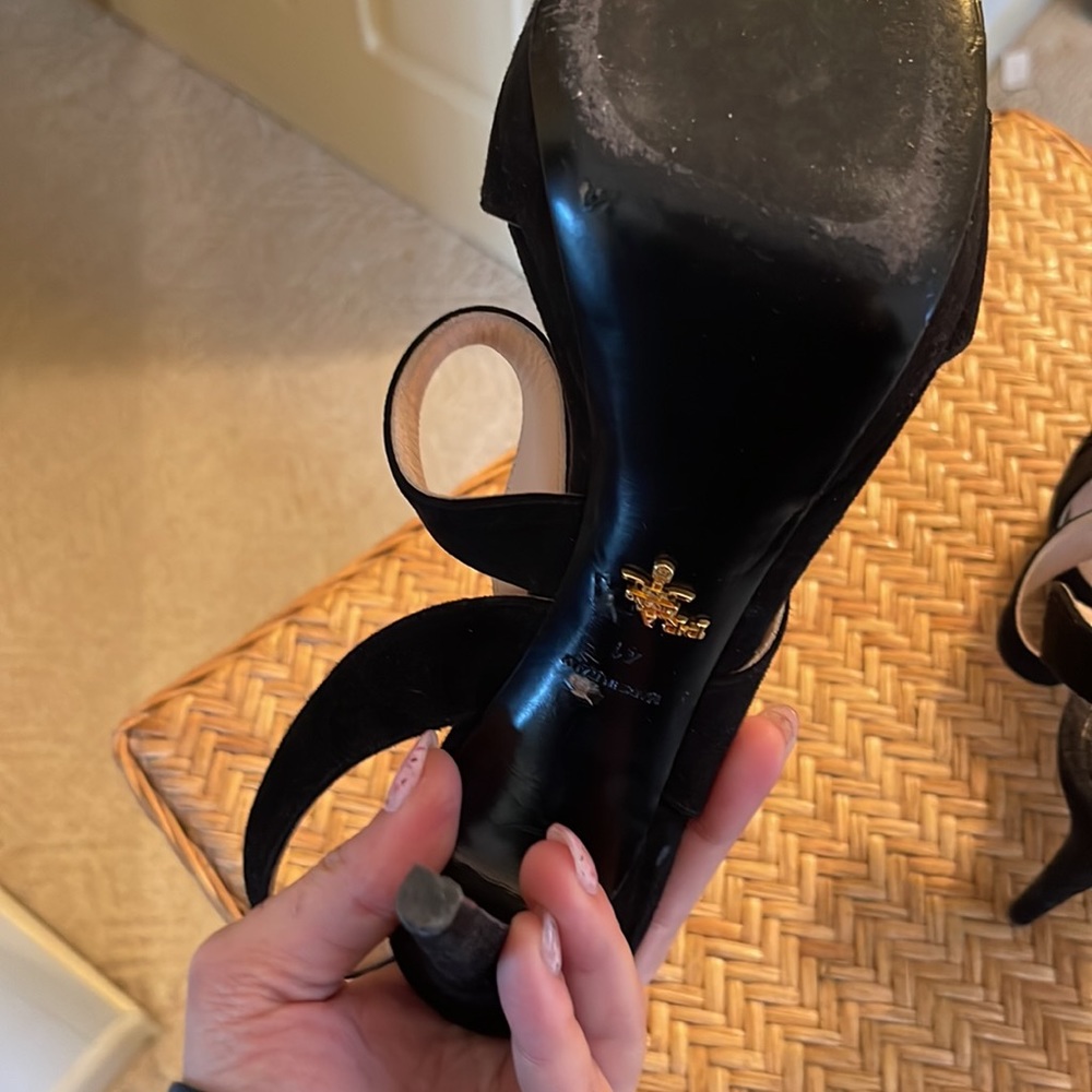 Authentic Prada Strappy Platform Sandals, Black S… - image 4